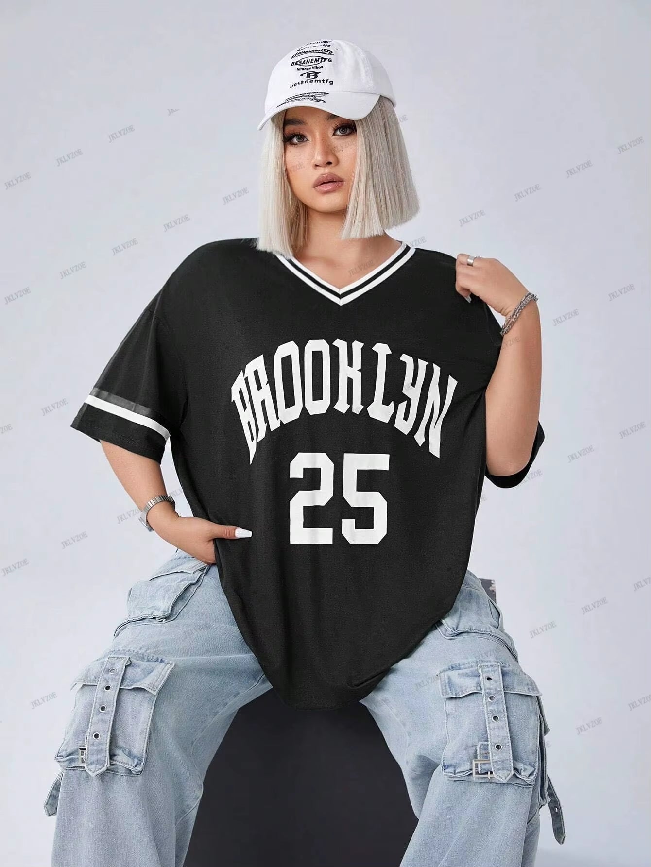 Brooklyn 25 Print Tshirt Women'S Summer Sport Breathable Tshirt Fashion Oversize Casual Football Jersey Streetwear Sportwear Top