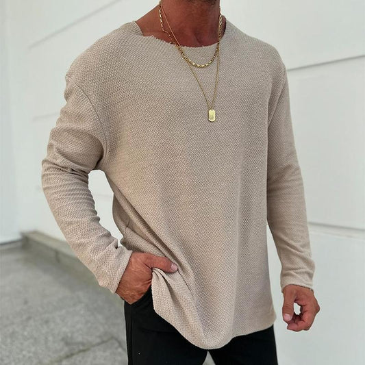 【24-Hour Shipping】Men'S Retro Casual Printed round Neck Long Sleeve T-Shirt 84995635TO