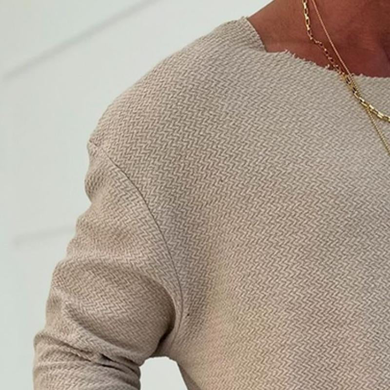 【24-Hour Shipping】Men'S Retro Casual Printed round Neck Long Sleeve T-Shirt 84995635TO