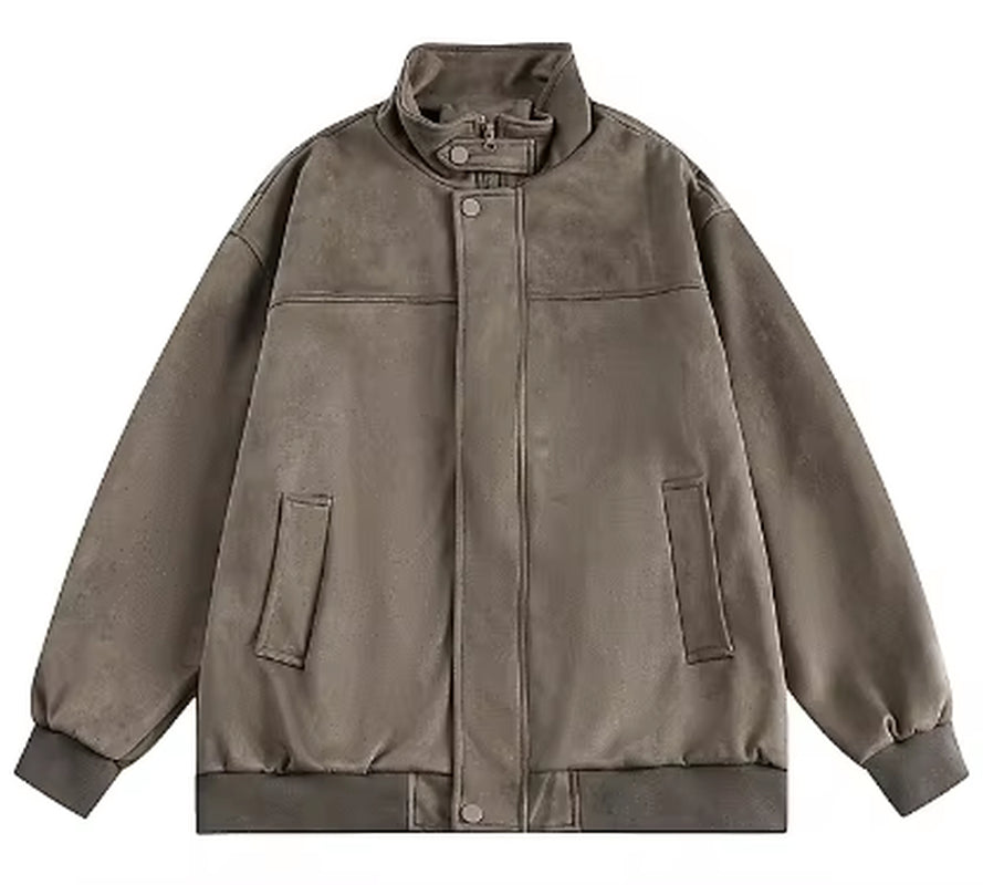 Autumn Varsity Jacket Long Sleeve Motorcycle Jacket Racing Baseball Jacket Women Y2K Printed Casual Loose Coat Single-Breasted