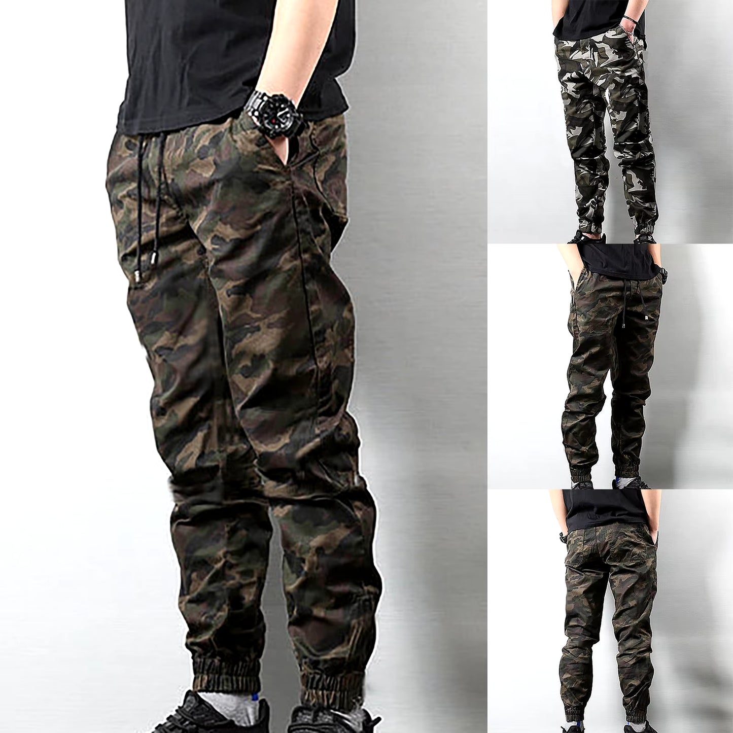 Camouflage Jogger Pants Streetwear Casual Trousers Men Cotton Joggers Sweatpants plus Size Straight Slacks Hombre Pants Male