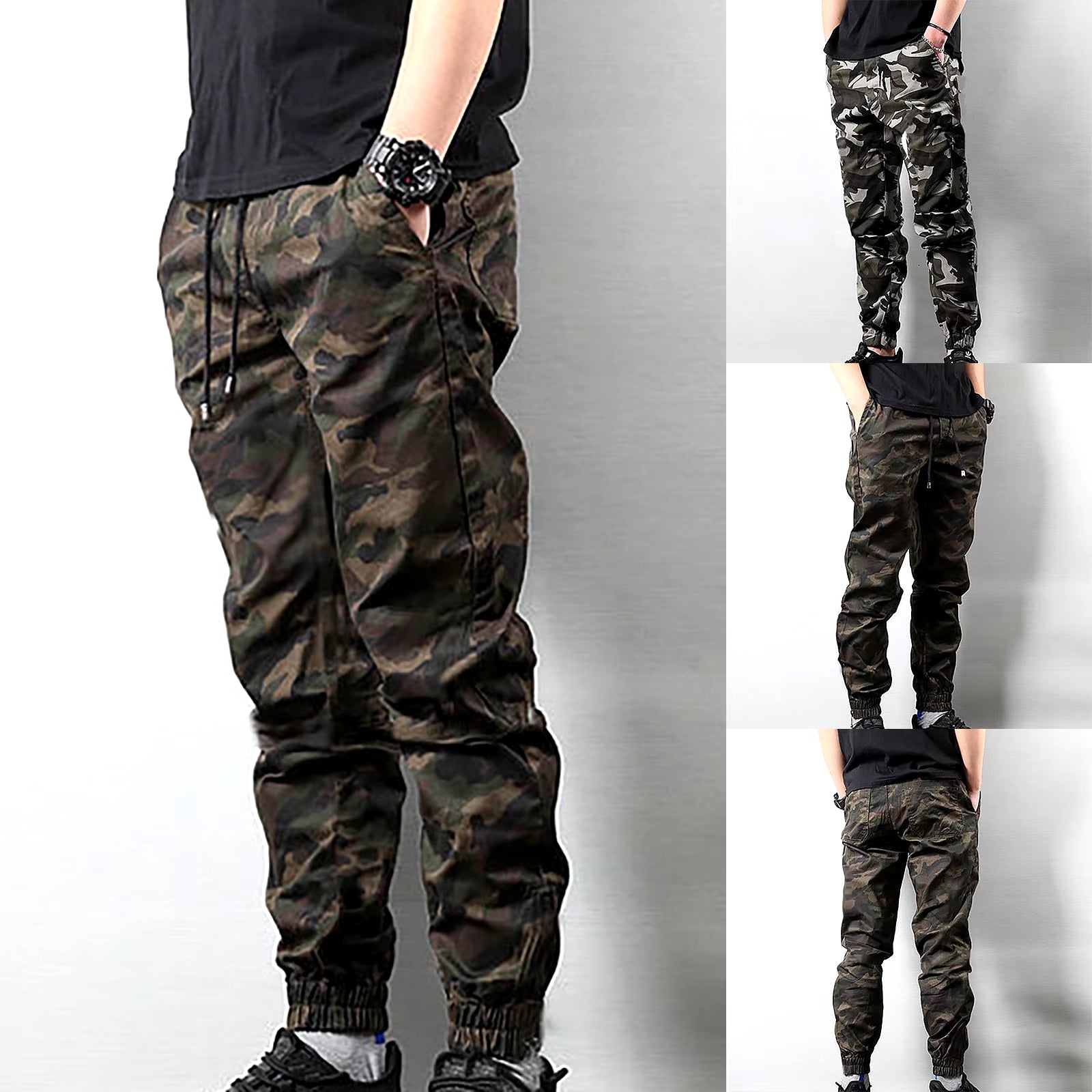 Camouflage Jogger Pants Streetwear Casual Trousers Men Cotton Joggers Sweatpants plus Size Straight Slacks Hombre Pants Male