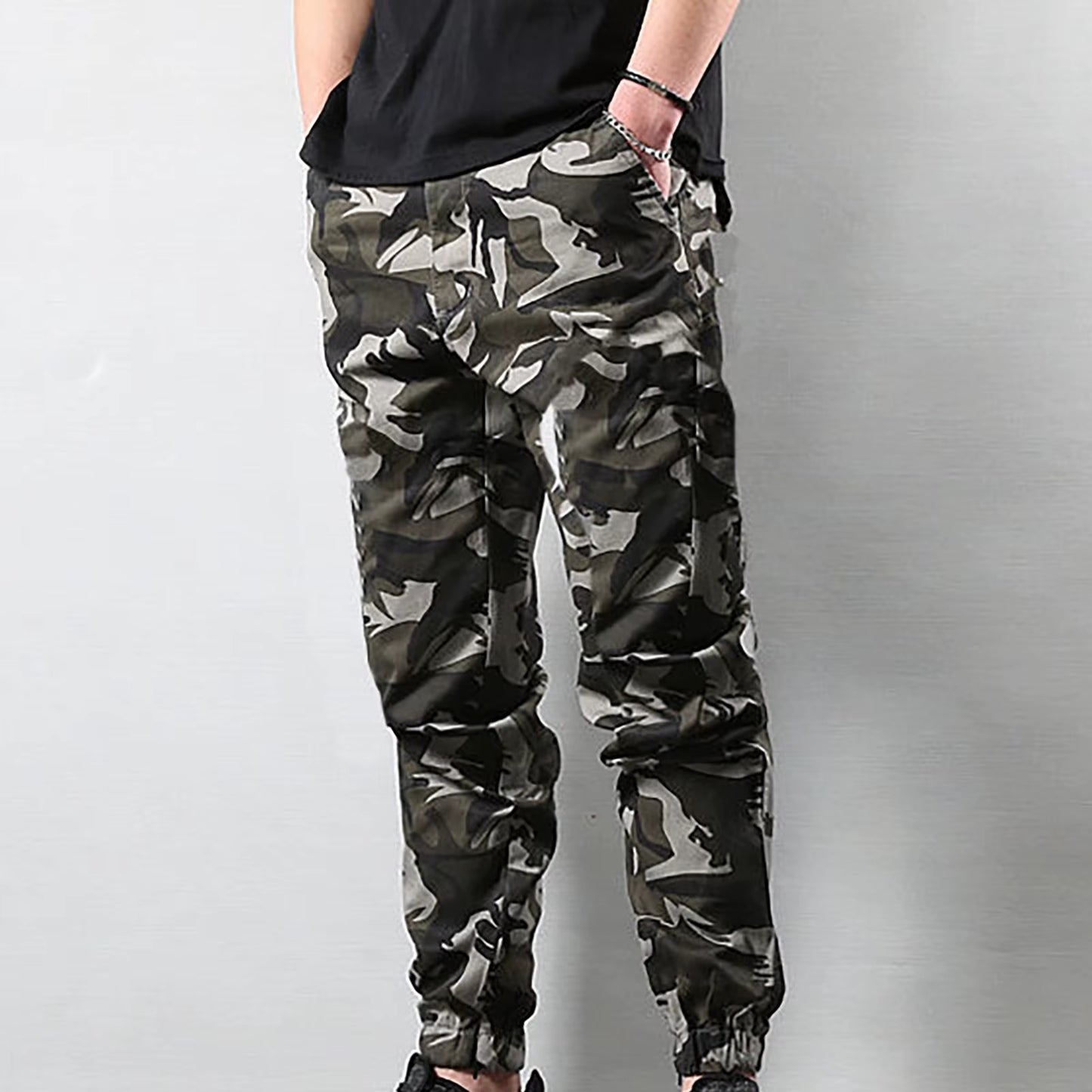 Camouflage Jogger Pants Streetwear Casual Trousers Men Cotton Joggers Sweatpants plus Size Straight Slacks Hombre Pants Male