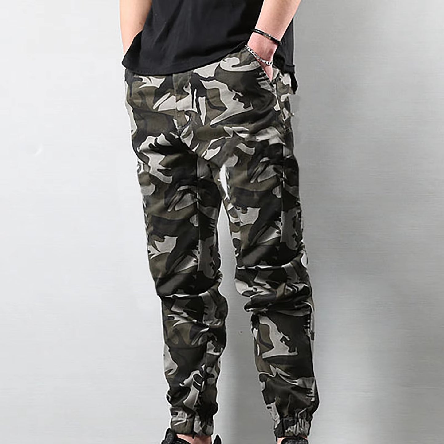 Camouflage Jogger Pants Streetwear Casual Trousers Men Cotton Joggers Sweatpants plus Size Straight Slacks Hombre Pants Male