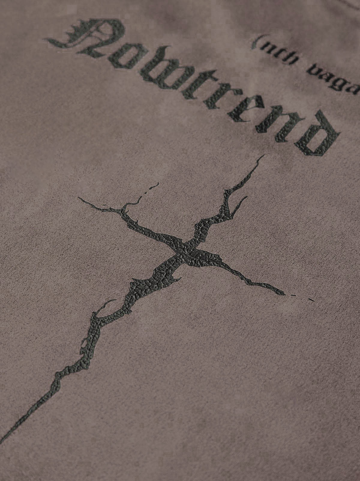 Thesupermade Suede Gothic Font Street Rap T-Shirt
