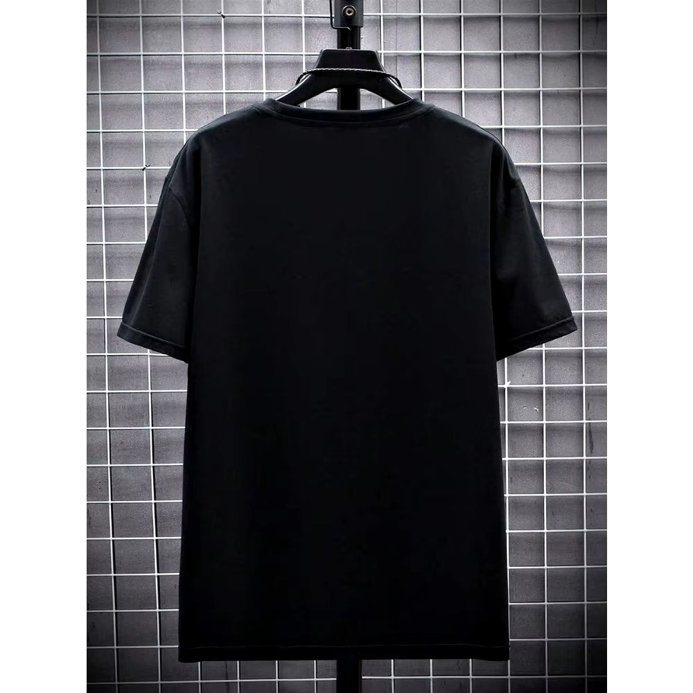 Men'S round Neck Short Sleeve T-Shirt with Portrait Print Graphic T Shirts Redtube Harajuku Y2K Oversized T Shirt Men