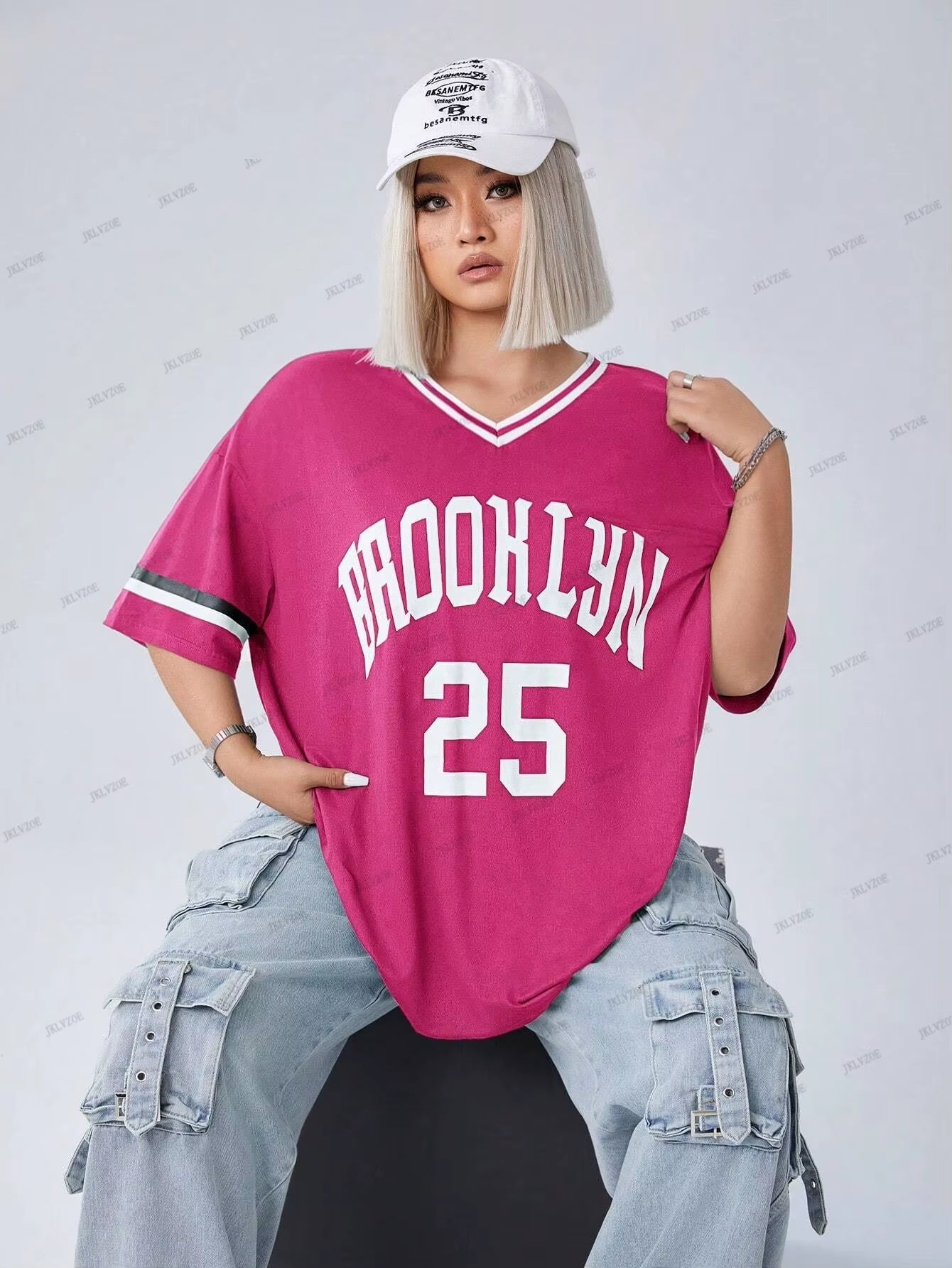 Brooklyn 25 Print Tshirt Women'S Summer Sport Breathable Tshirt Fashion Oversize Casual Football Jersey Streetwear Sportwear Top