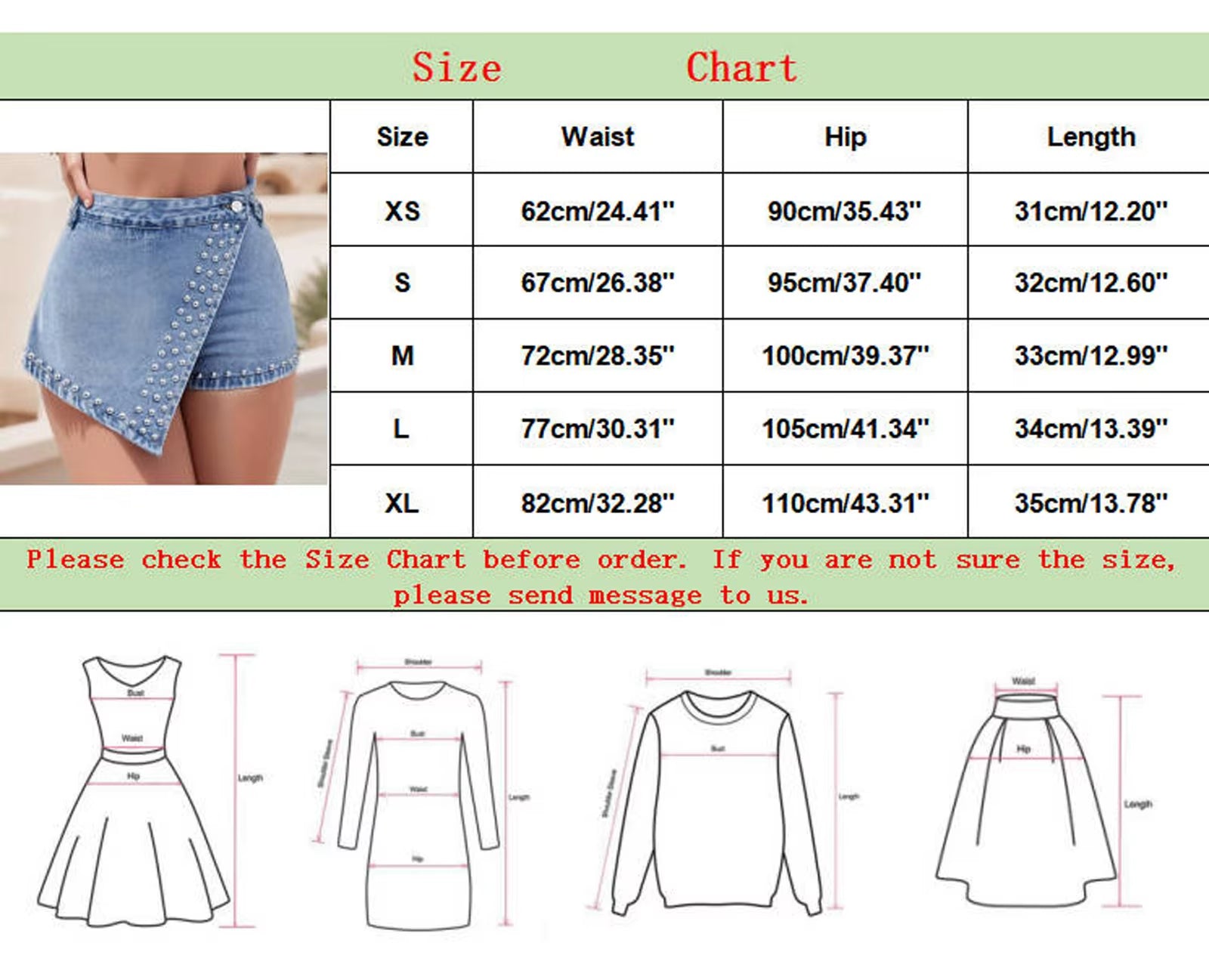 Summer Women'S Fashion Short Denim Skirt Pants Nailing Beads Skinny Cargo Jeans Shorts for Women Beach Outfits 2023 Trousers