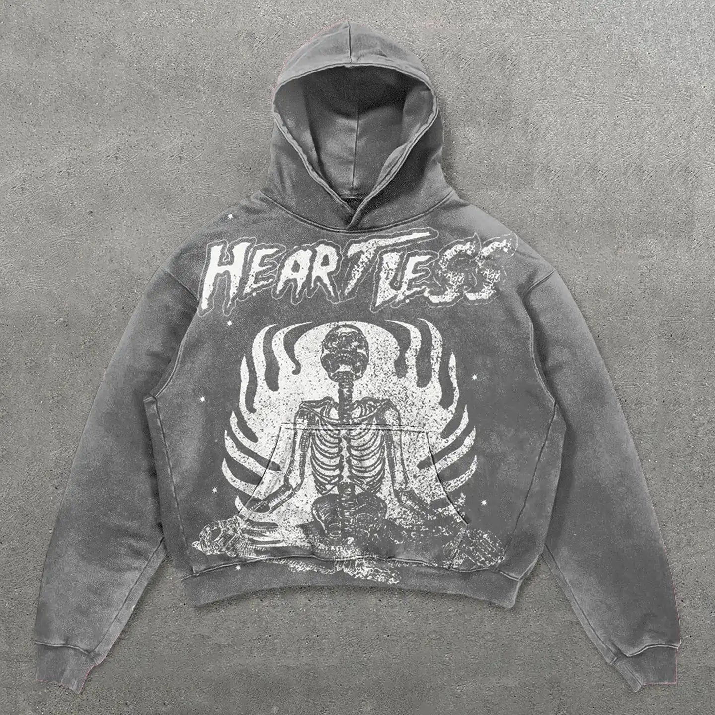 Harajuku Oversized Skull Print Streetwear High Quality Hoodie Vintage Streetwear Women Sweatshirt Goth Jacket Y2K Hoodies Women