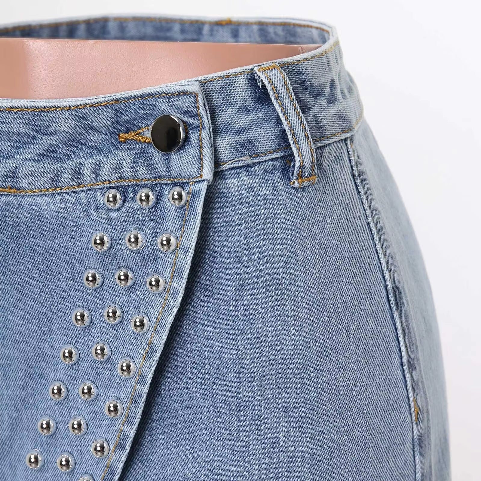 Summer Women'S Fashion Short Denim Skirt Pants Nailing Beads Skinny Cargo Jeans Shorts for Women Beach Outfits 2023 Trousers